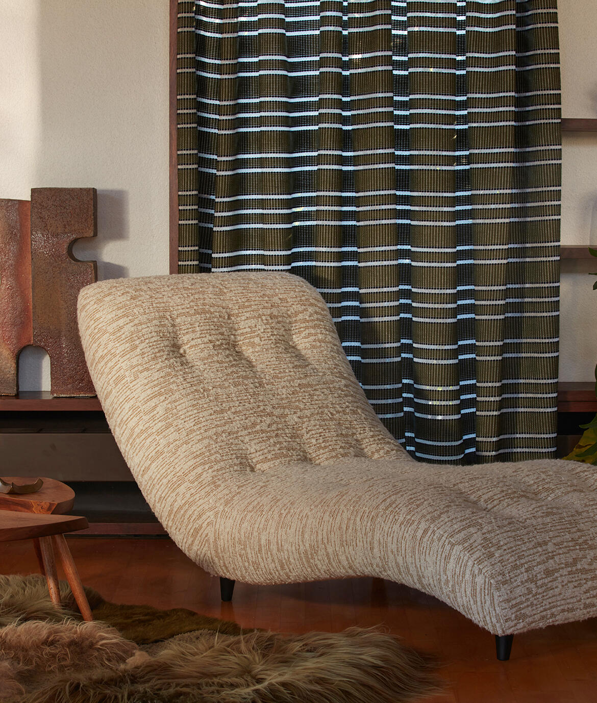 Curtains in Totem by Carte Blanche | Lounge chair 